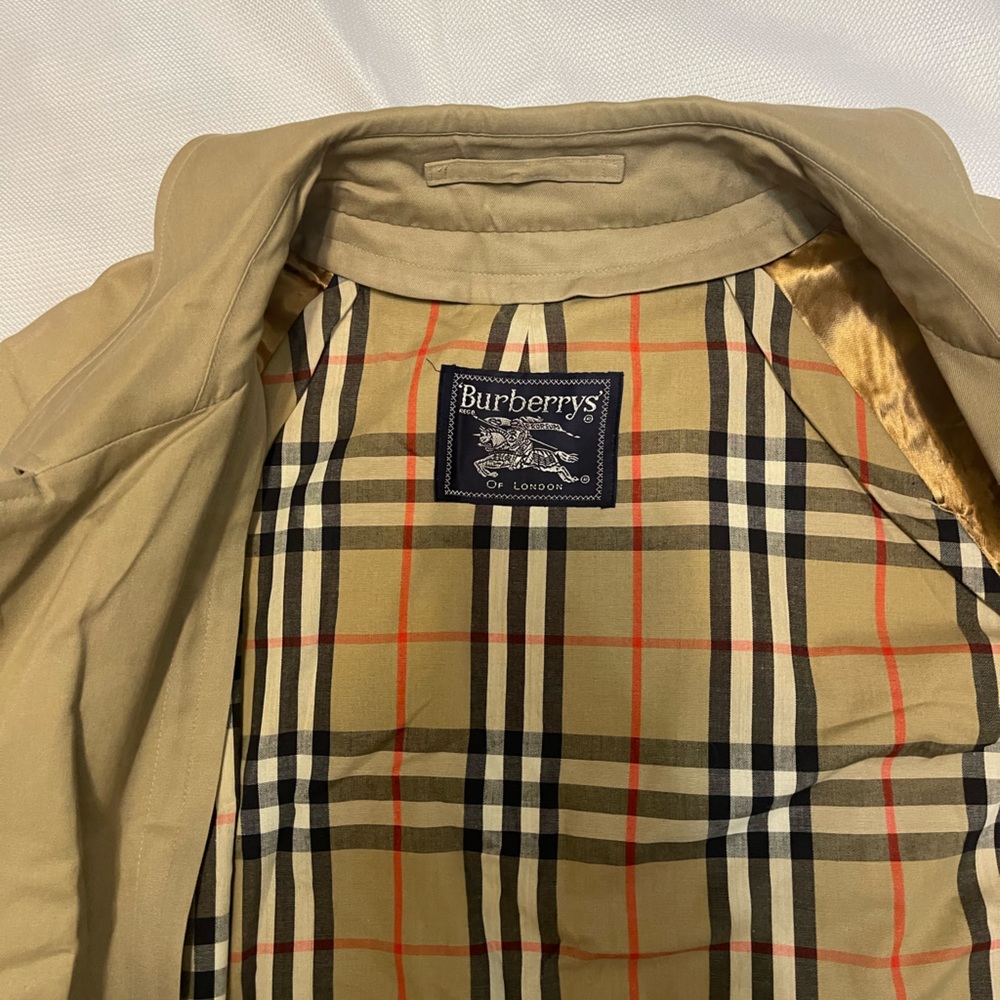 Vintage Burberrys Camden Car Coat Classic Trench Button Front SZ 42 Regular